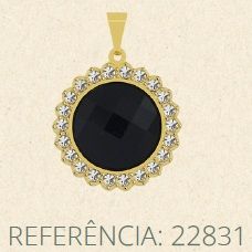 PINGENTE - PRETO C/CRIS